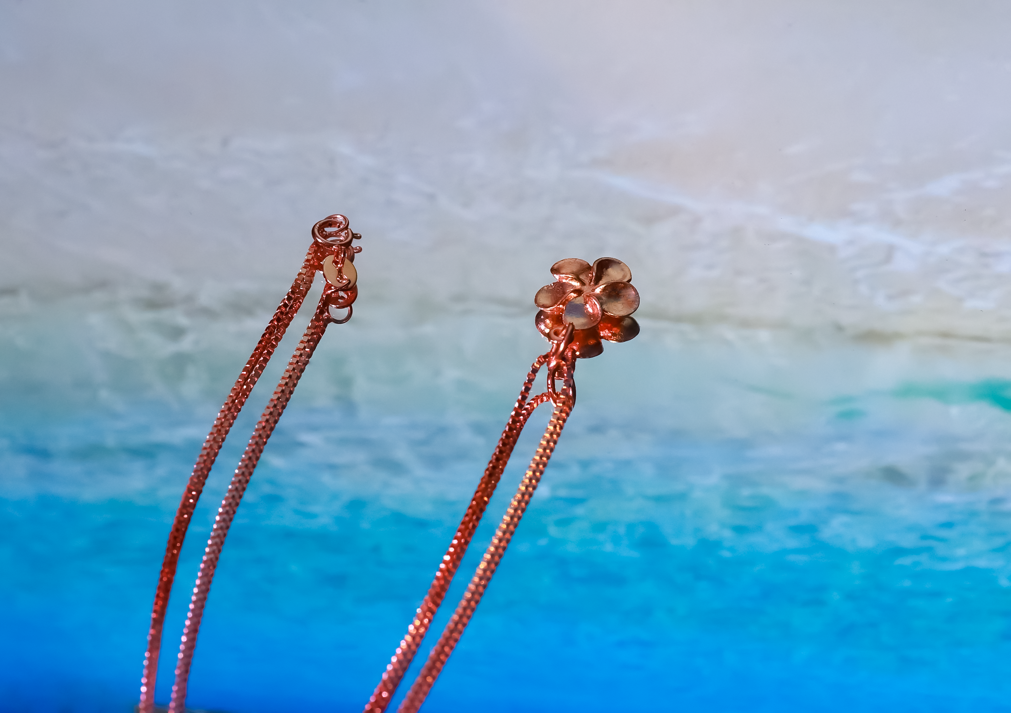 Rose Gold Plam Necklace - Sover jewellery