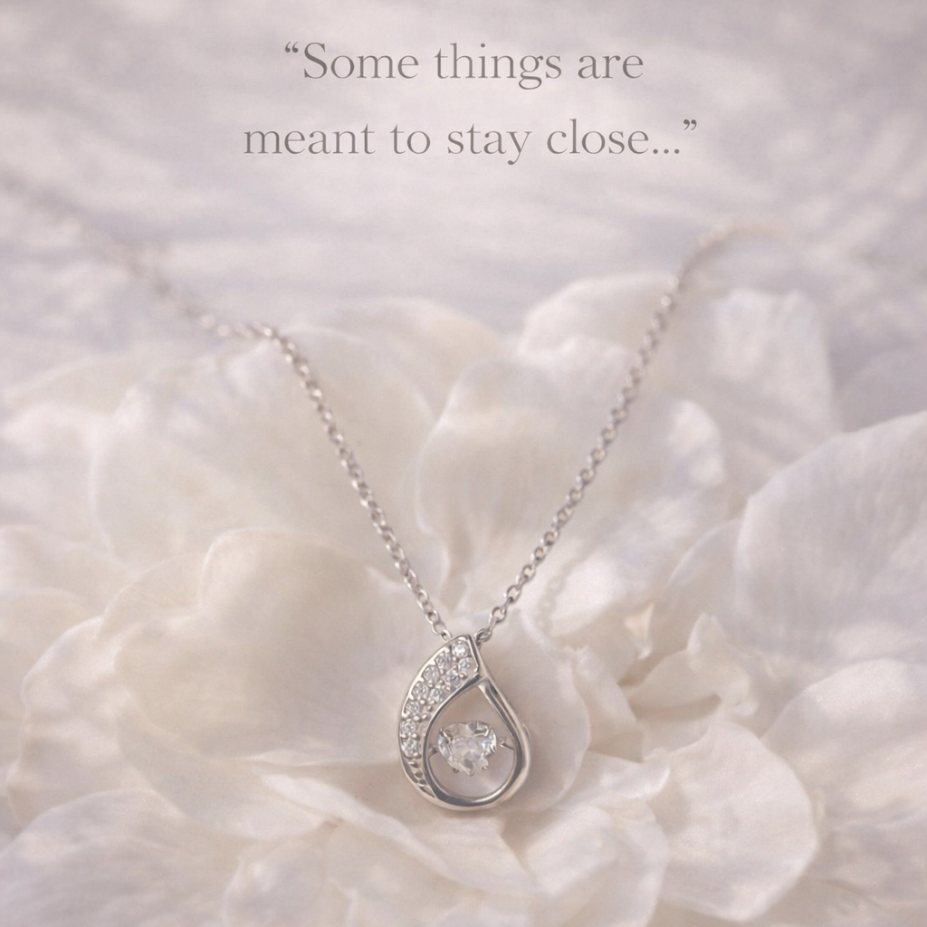 Silver Luminous Drop Necklace