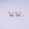 Rose Gold Silver Aurora Wing Earrings
