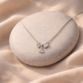 Silver Sweet Knot Charm Necklace - Sover jewellery