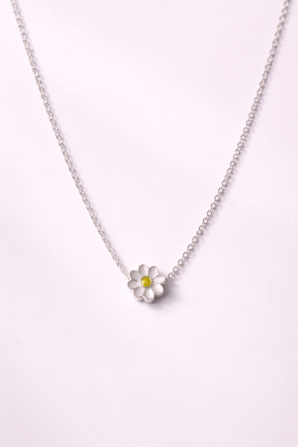 Silver Little Daisy Necklace - Sover jewellery