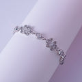 Silver Crystal Bloom Bracelet