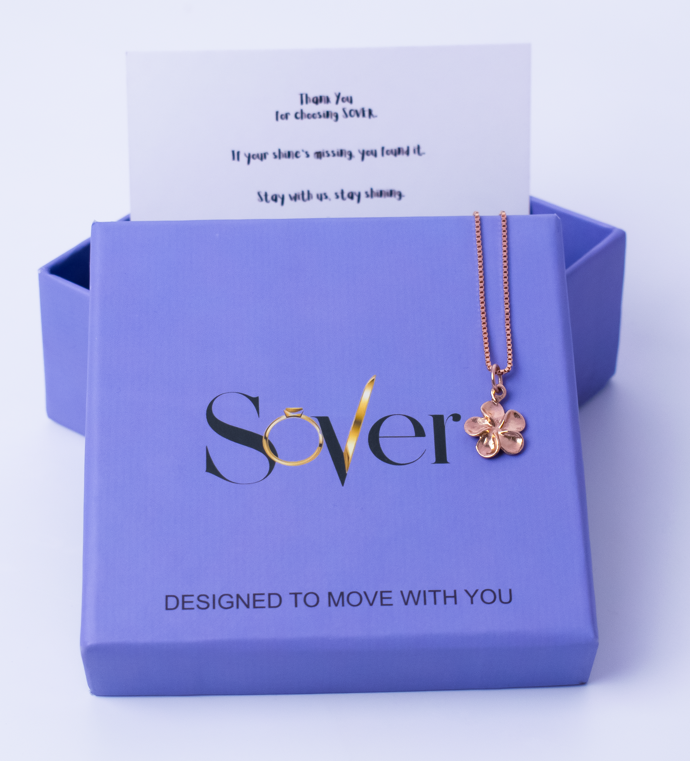 Rose Gold Plam Necklace - Sover jewellery