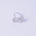 Silver Petal Prism Ring