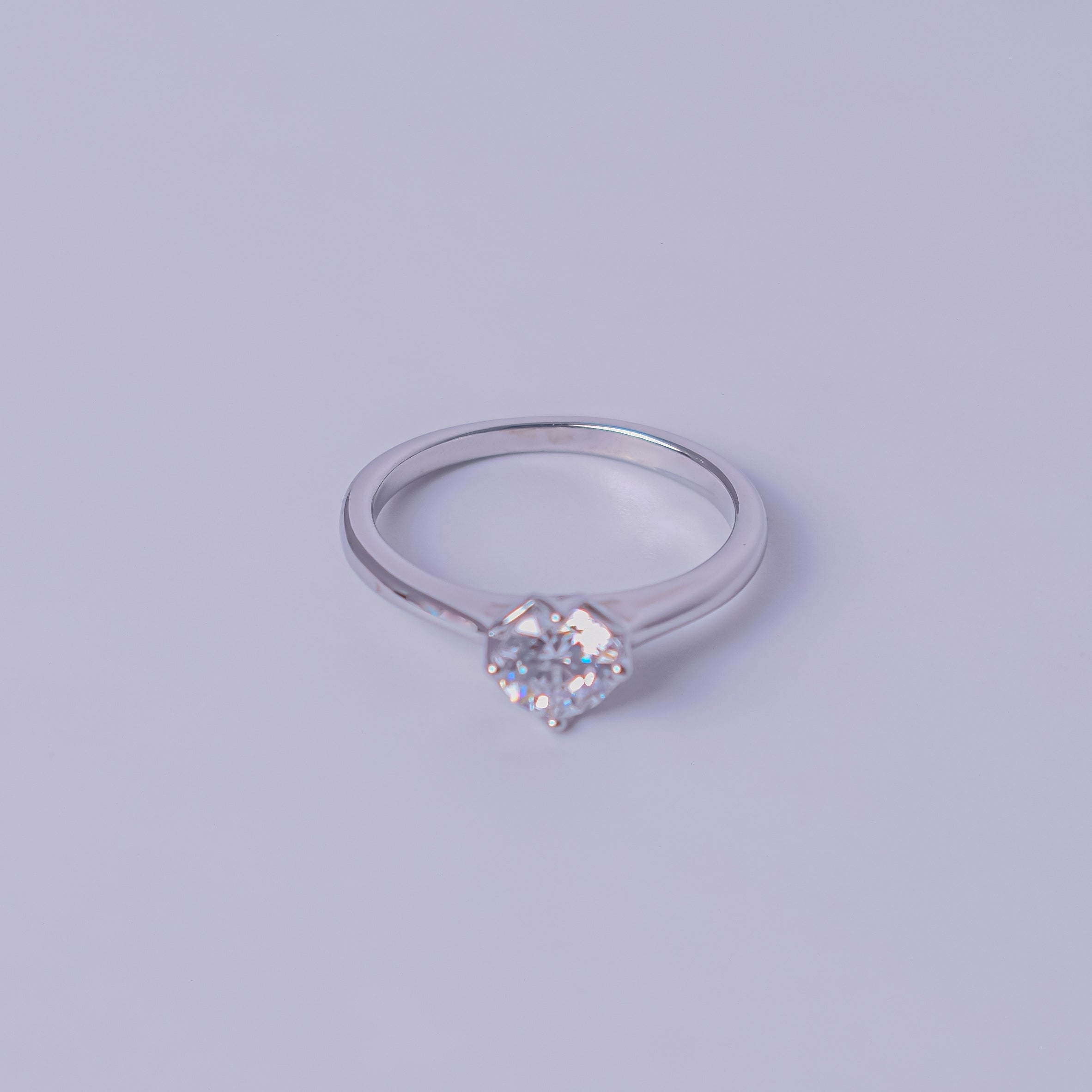 Silver Pure Love Solitaire Ring - Sover jewellery