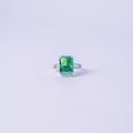 Silver Emerald Majesty Ring