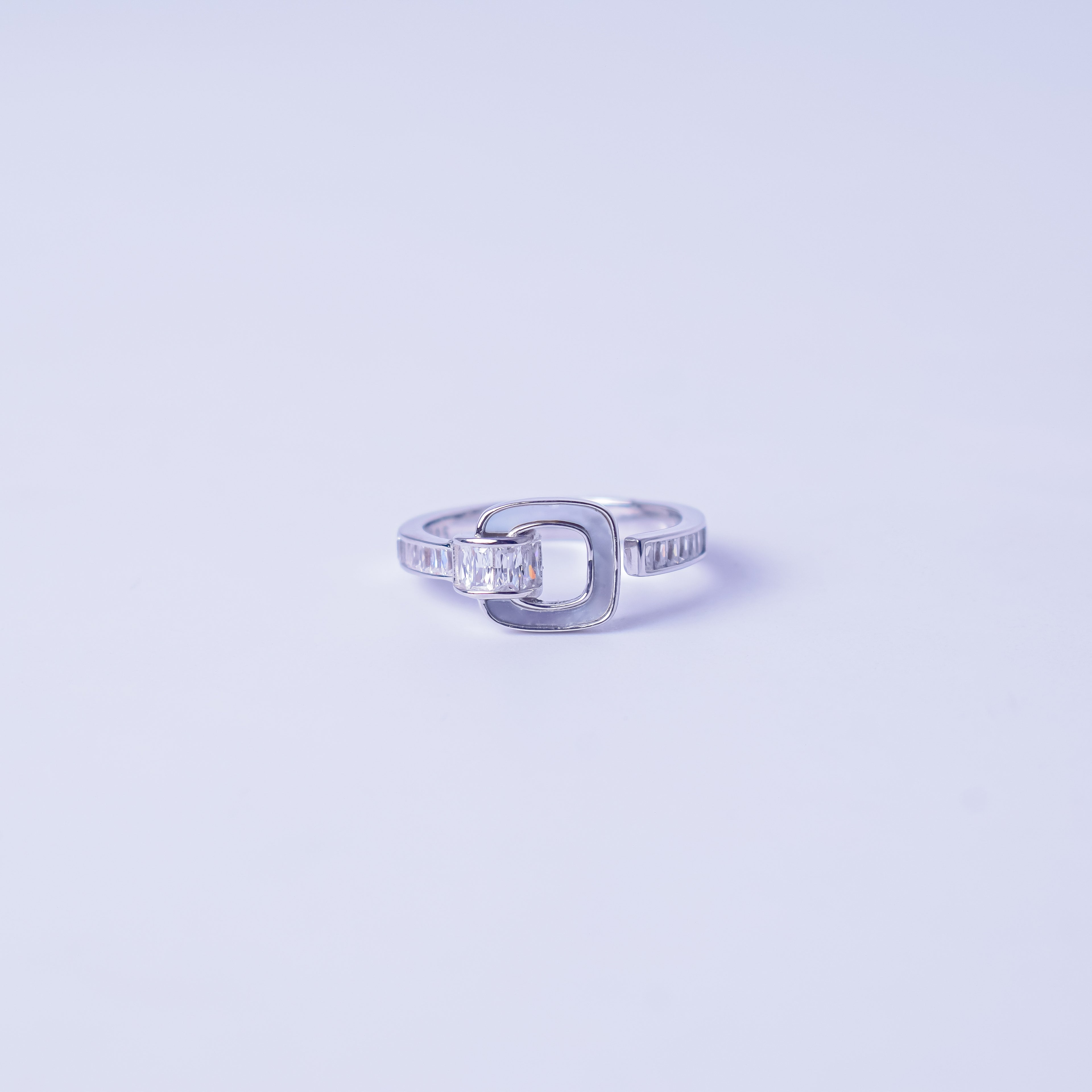Silver Keystone Ring - Sover jewellery