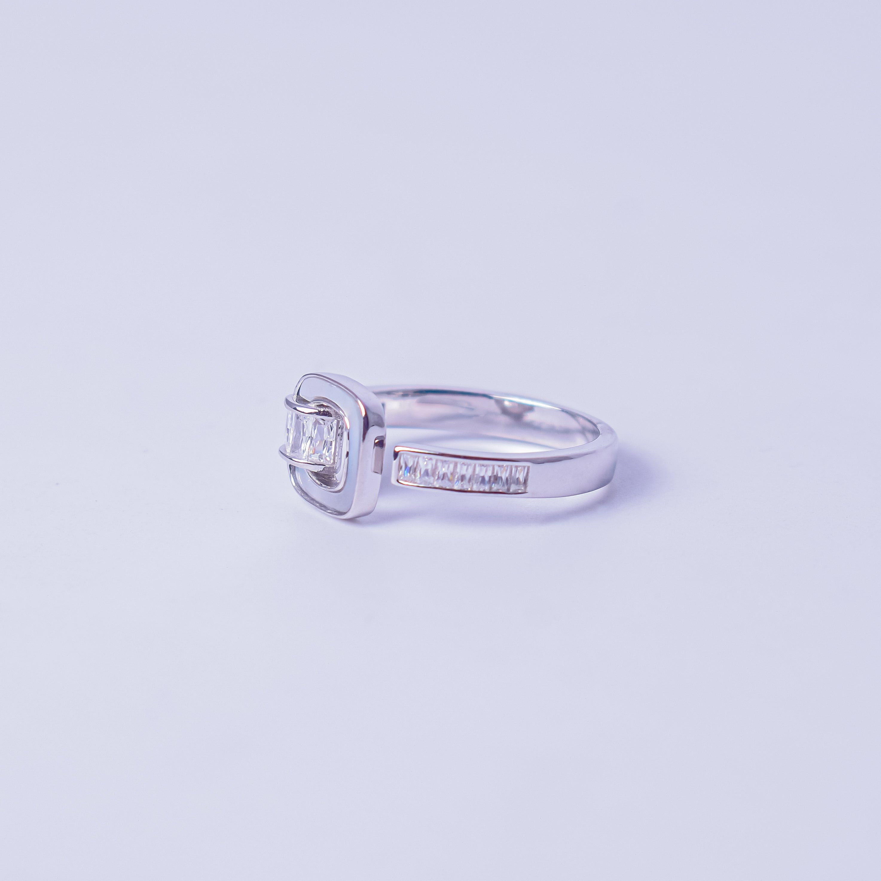Silver Keystone Ring - Sover jewellery