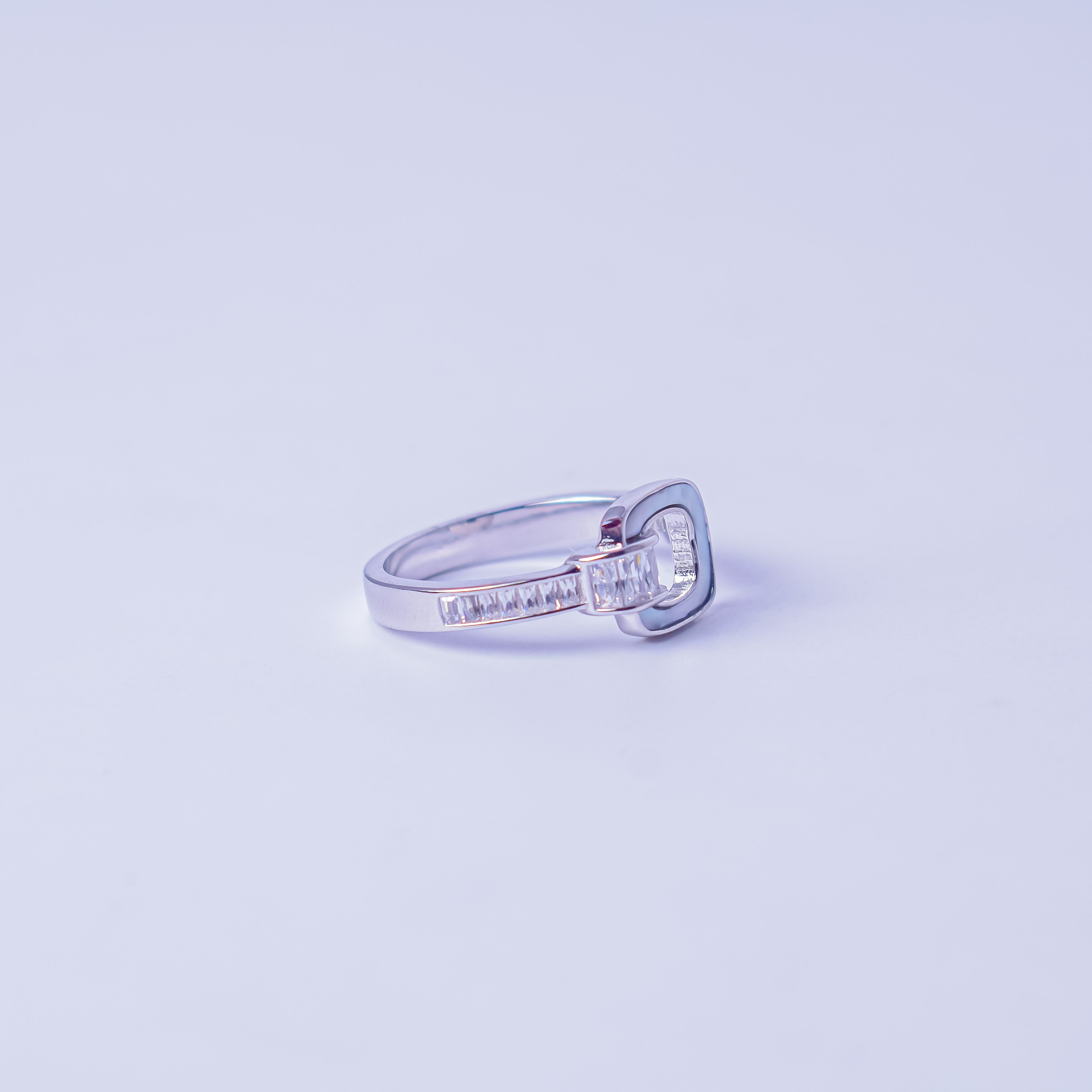 Silver Keystone Ring - Sover jewellery