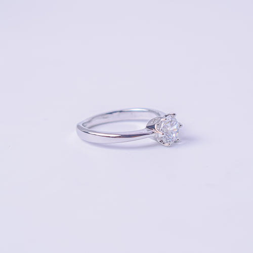 Silver Classic Solitaire Ring - Sover jewellery