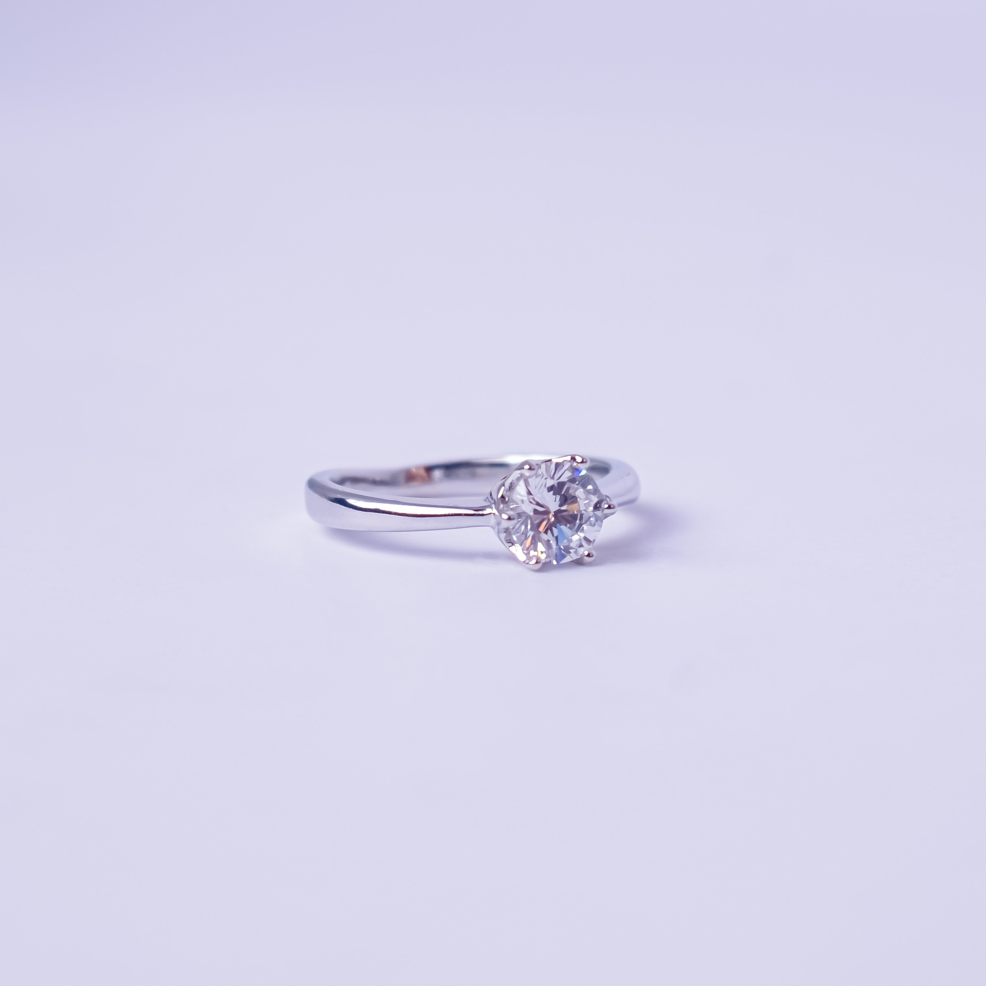 Silver Classic Solitaire Ring - Sover jewellery