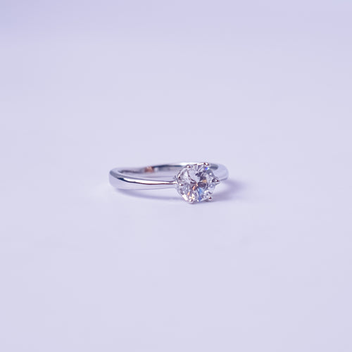 Silver Classic Solitaire Ring - Sover jewellery