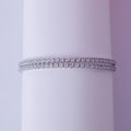 Silver Double Row Diamond Bracelet