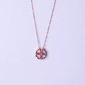 Silver And Rose Gold Four Love Hearts Necklace