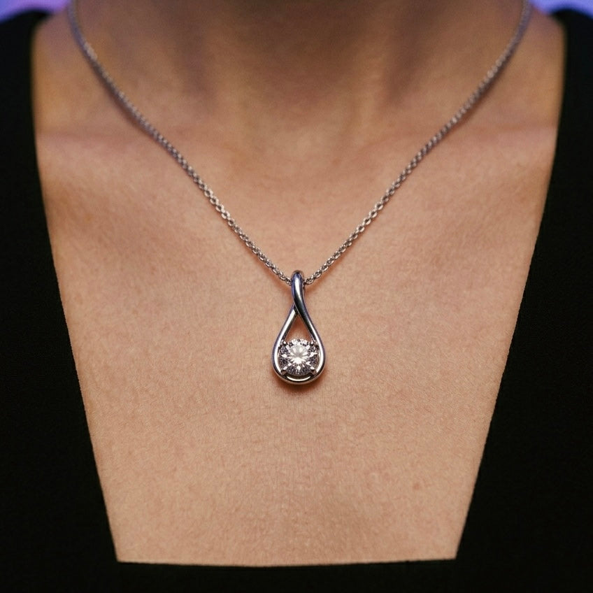 Silver Infinity Drop Necklace My Store