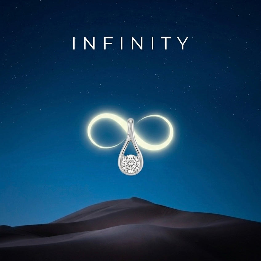 Silver Infinity Drop Necklace My Store