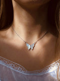 Silver Butterfly Bliss Necklace My Store