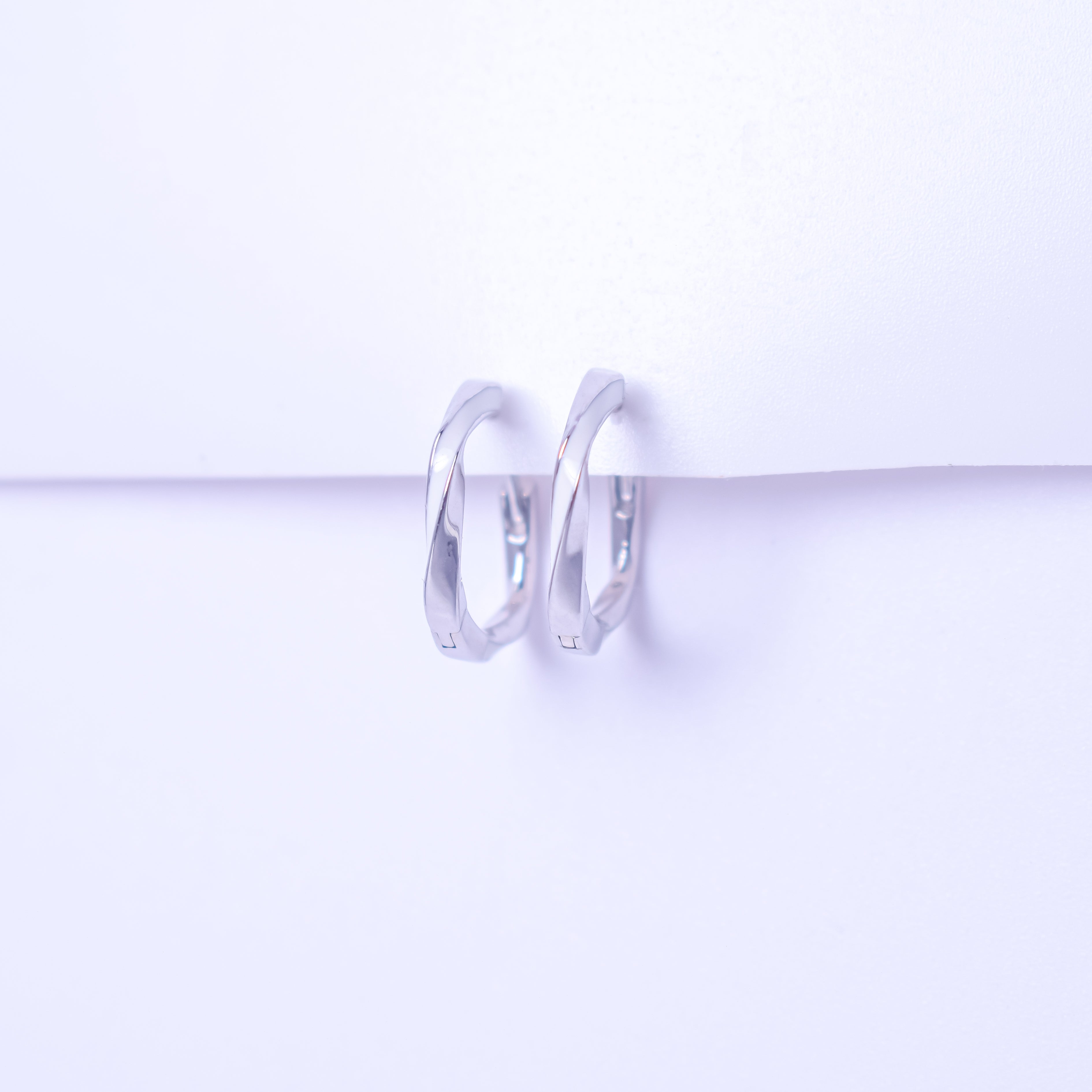 Silver Luna Hoops Earrings