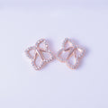 Silver Rose Gold Butterfly Earrings