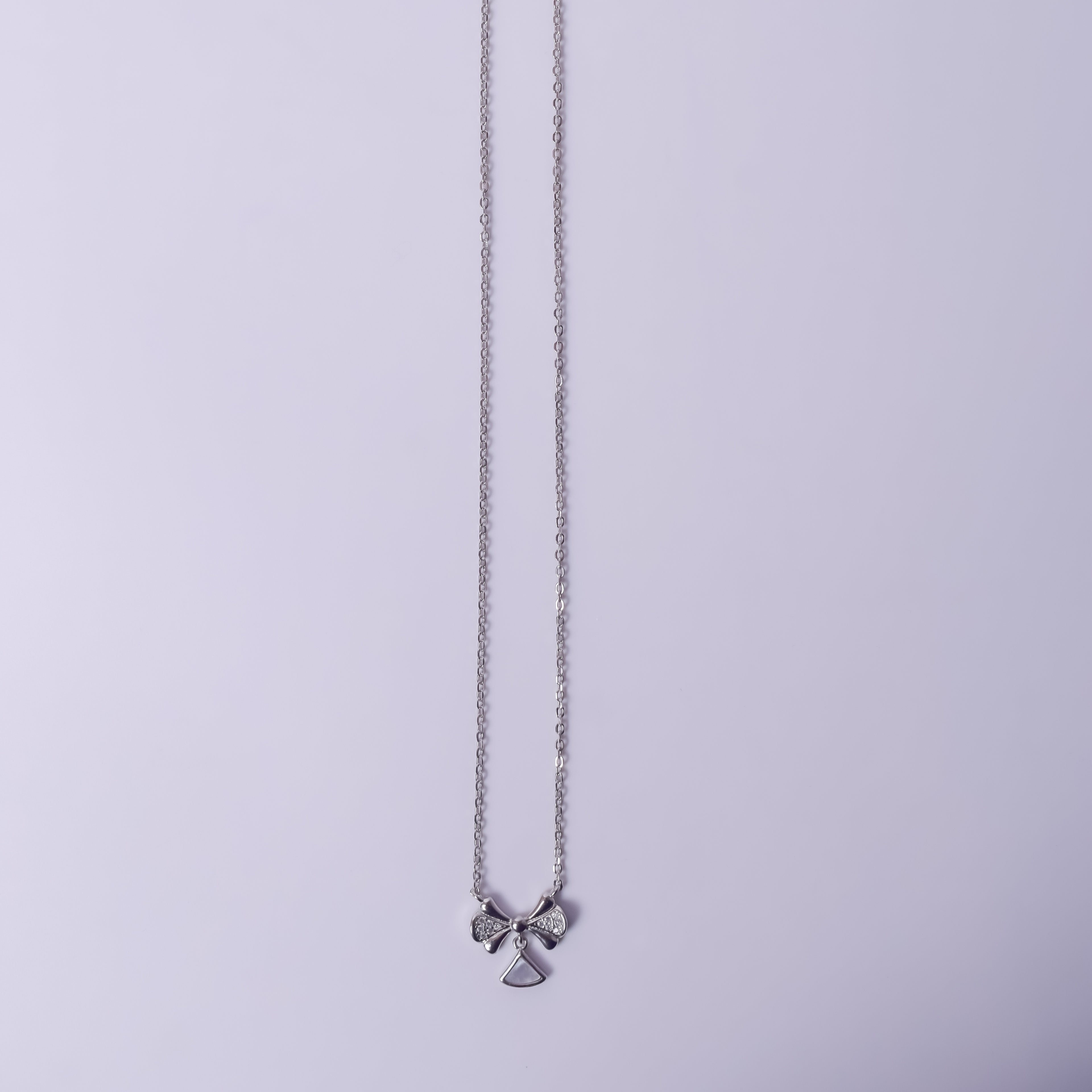 Silver Sweet Knot Charm Necklace - Sover jewellery